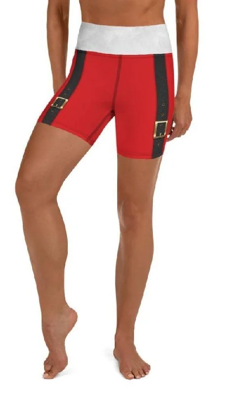 High Street Design Santa Suspenders Yoga Shorts