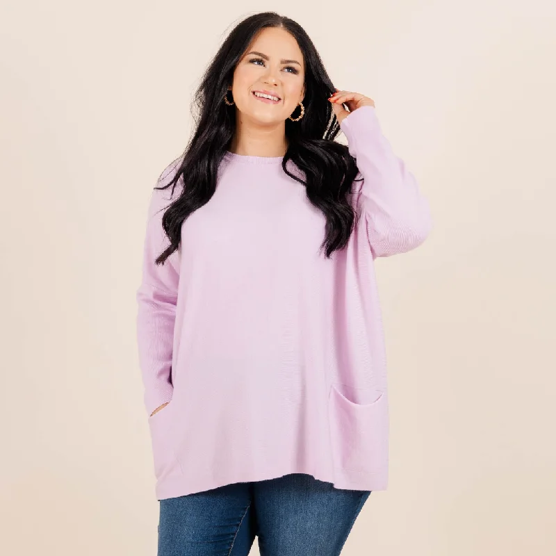 Elegant Series Snow Whispers Tunic, Dusty Lavender