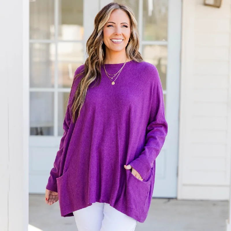 Design Trend Snow Whispers Tunic, Heather Plum