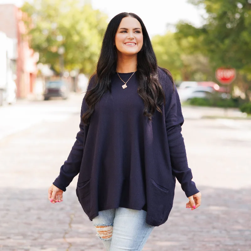 Chic Lounge Snow Whispers Tunic, Navy