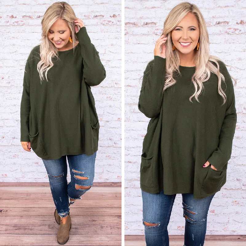 Sweet Breath Snow Whispers Tunic, Olive