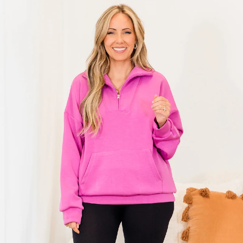 Body Design Sporty Chic Pullover, Pink