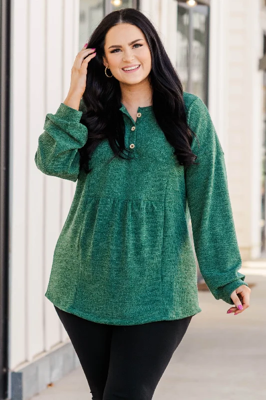 Smart Casuals Spruce Up Top, Hunter Green