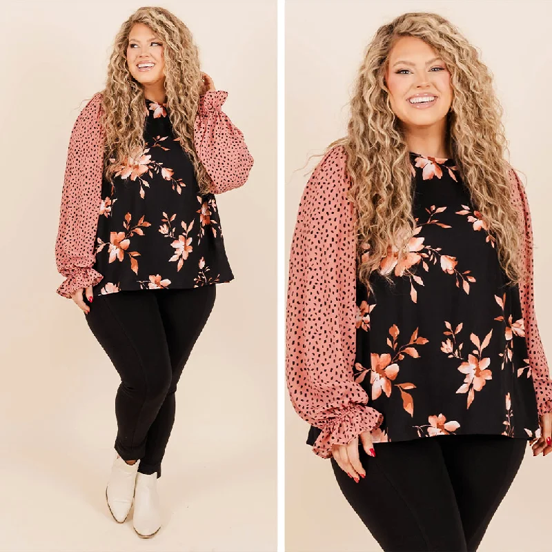 Comfortable Fitwear The Time We Have Top, Terracotta/Black