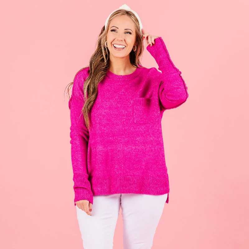 Fashion Wear Unwind Your Mind Pullover, Heather Magenta
