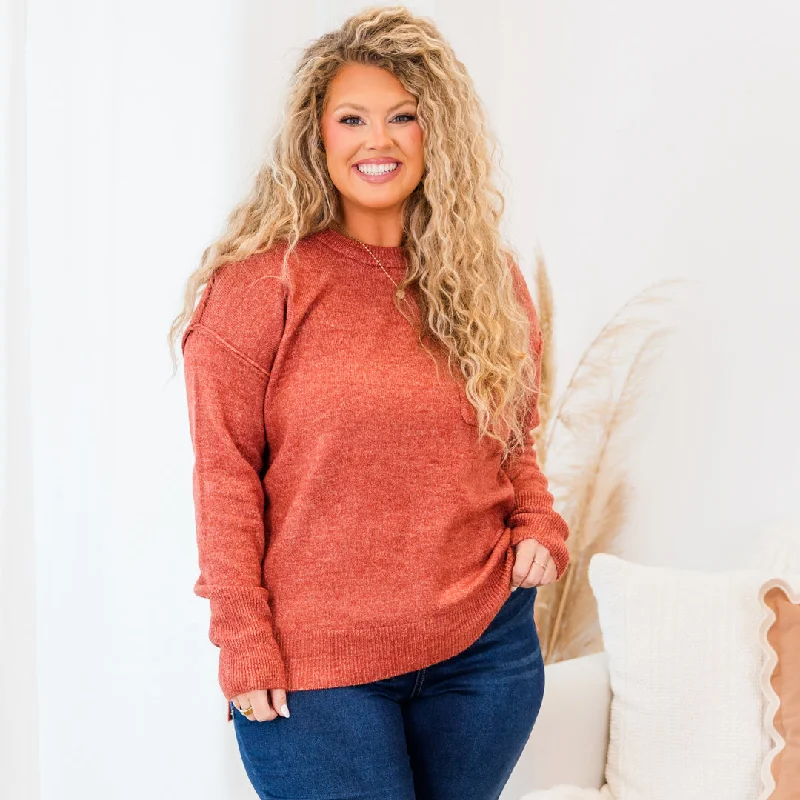 Simple Matching Unwind Your Mind Pullover, Heather Rust