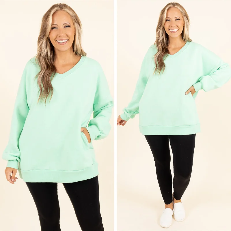 Classic Style Very Special Sweatshirt, Green Mint