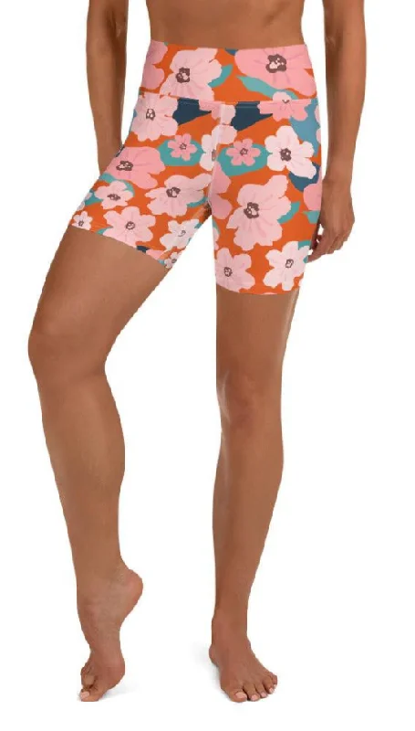 Simple Comfort Vintage Floral Yoga Shorts