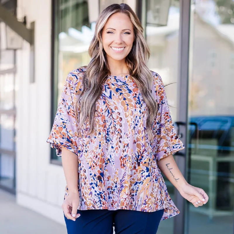 Customized Version Walk On Your Own Top, Lavender Marigold