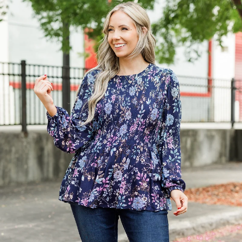 Lounge Wear Wallflower Kisses Top, Blue