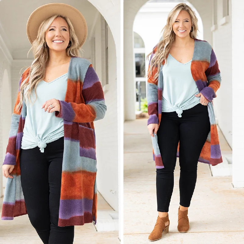 Classic Series Watercolor Cardigan, Rust
