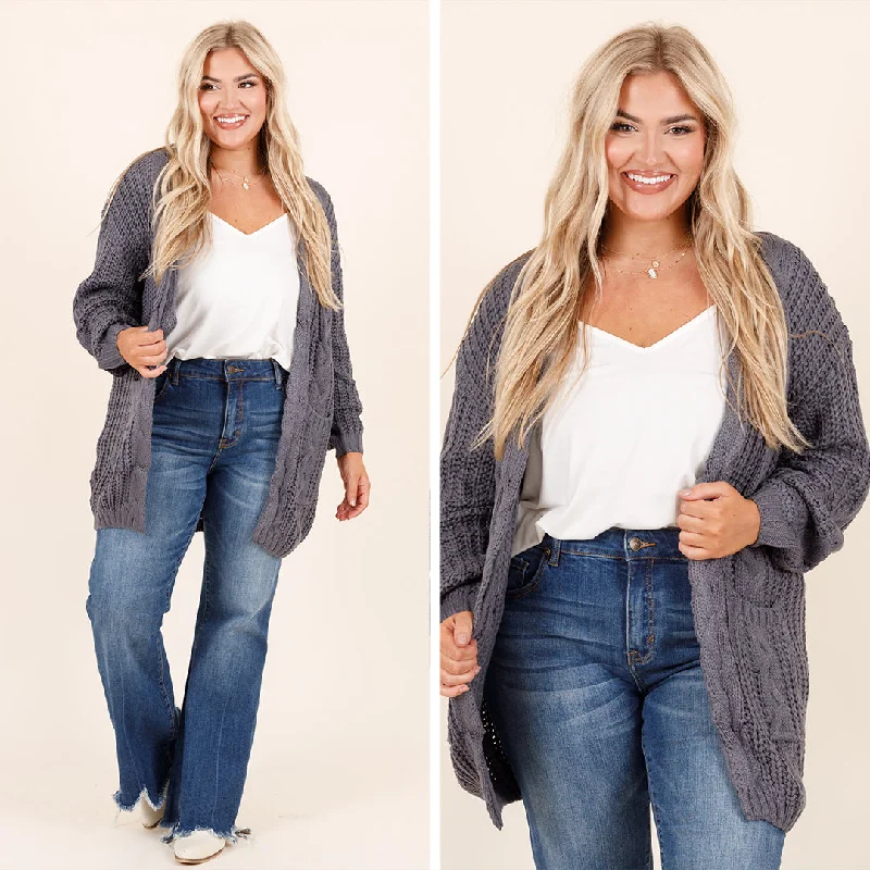 Fashionable Ease Wonderful Winters Cardigan, Gray