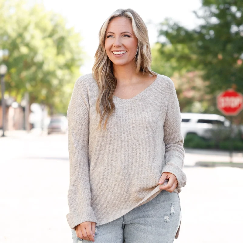 Leisure Sports You're My Soft Spot Sweater, Beige