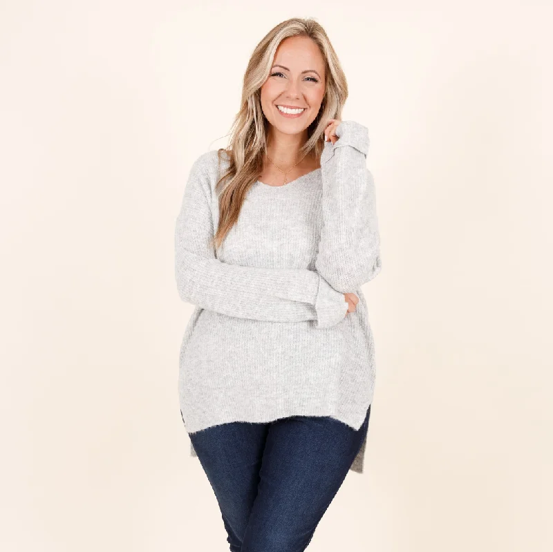 Fashion Must-have You're My Soft Spot Sweater, Gray